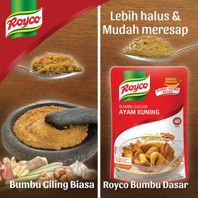 Royco Bumbu Dasar Ayam Kuning 600gr - Baru! Royco Bumbu Dasar Ayam Kuning, bumbu giling basah praktis untuk memasak berbagai hidangan